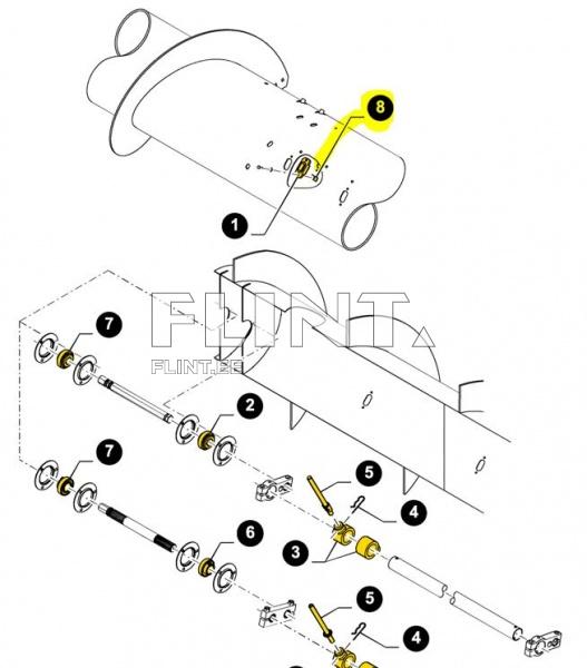 Kaksikteo sõrme klamber New Holland 47769576