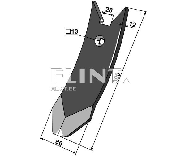 Pii ots Kongskilde 300x80x12