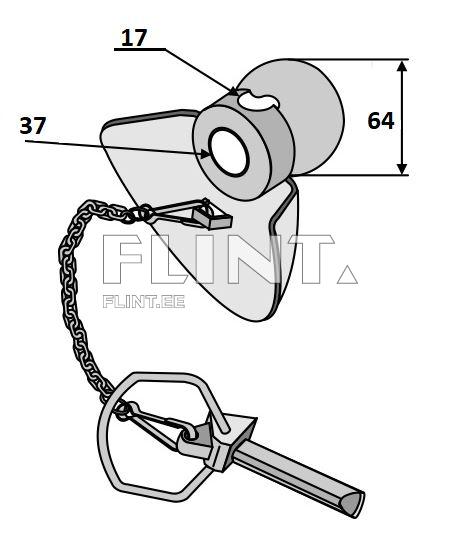 Toode on käepide ja kett, mille kaudu on kinnitatud tasapinnaline alus. Alus sisaldab ümmargust ava, mille kaudu võib objekti kinnitada.