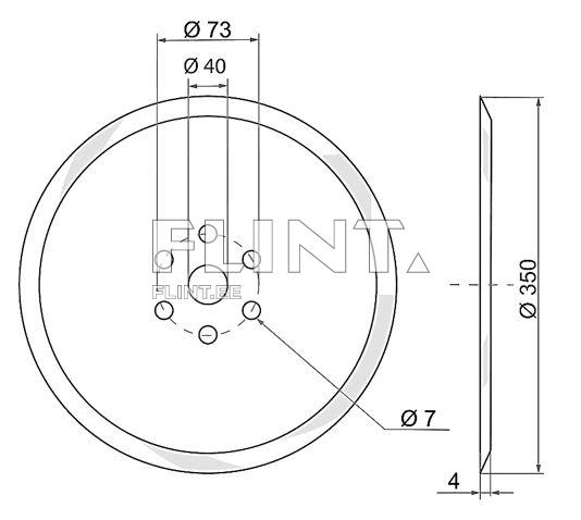 Külviku ketas 350x4 00310914 Horsch