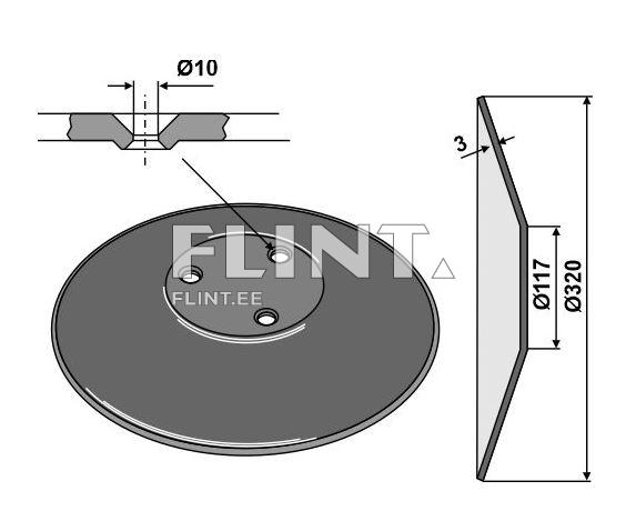 Külviku seemendi ketas 320x3mm Amazone 962292