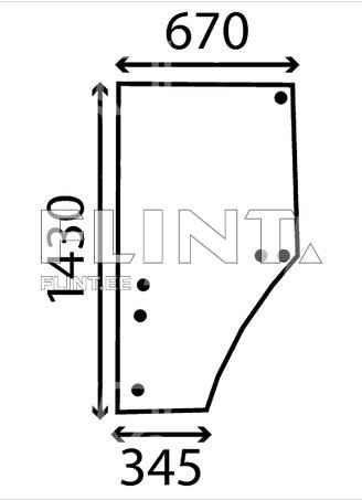 Ukseklaas - vasak John Deere 6M / 7130 (L213354)