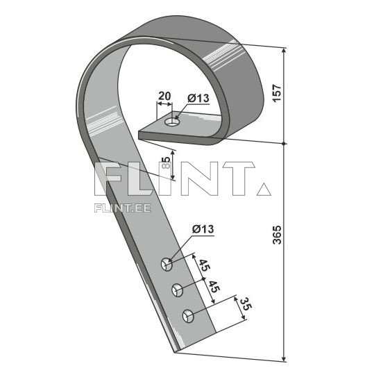 Libisti pii 80x10mm Köckerling 903476 / Dal-Bo