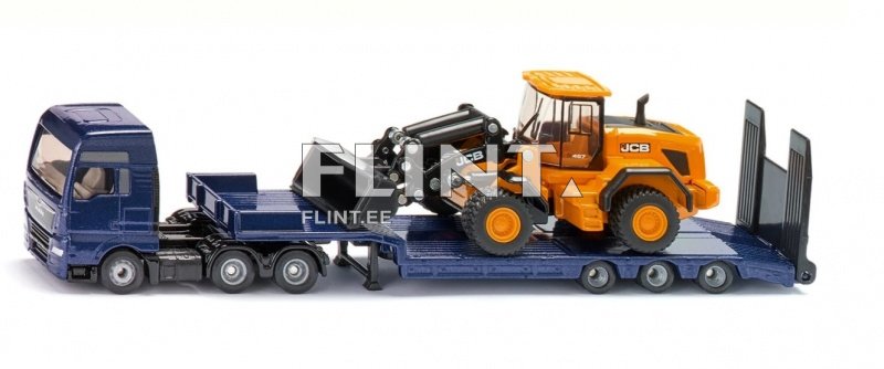 Veoauto MAN + JCB rataslaadur SIKU 1:87 (198x38x53mm)