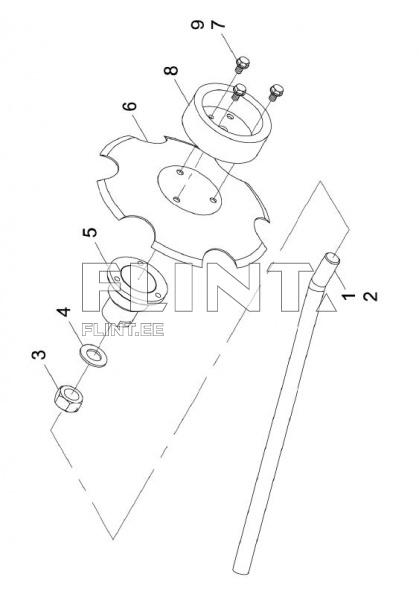 Toode koosneb mitmest osast, sealhulgas torust, plaadist ja erinevatest kinnitusdetailidest. Plaadil on keskne avaus ning see keskendub toru ja muude komponentide paigaldamisele. Komponendid on nummerdatud ja paigutatud selgelt, et maakonnaroll pakuks lihtsamat kokku panemist.