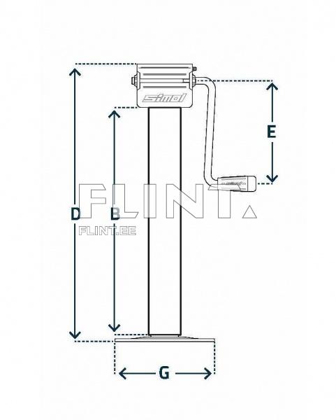Mehaaniline tugijalg 5440kg SIMOL DG709W