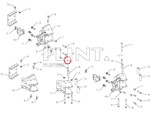 Munaka polt M16x50 10,9 KK032750 (KK032754) Kverneland