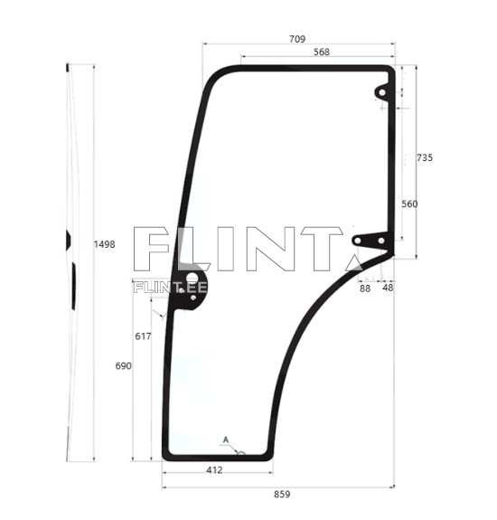 Ukseklaas - vasak New Holland TN95DA (48192597)