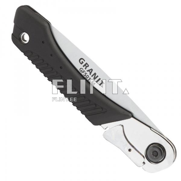 Käsihaamer, mille terasosa on läikiv ja musta kummina, millel on haardepind.