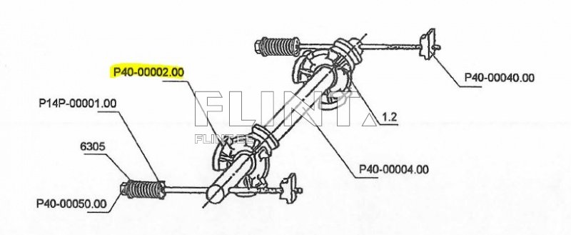 Veetav tähik PTU-17 P40-00002.00 (ava 55mm, z3)