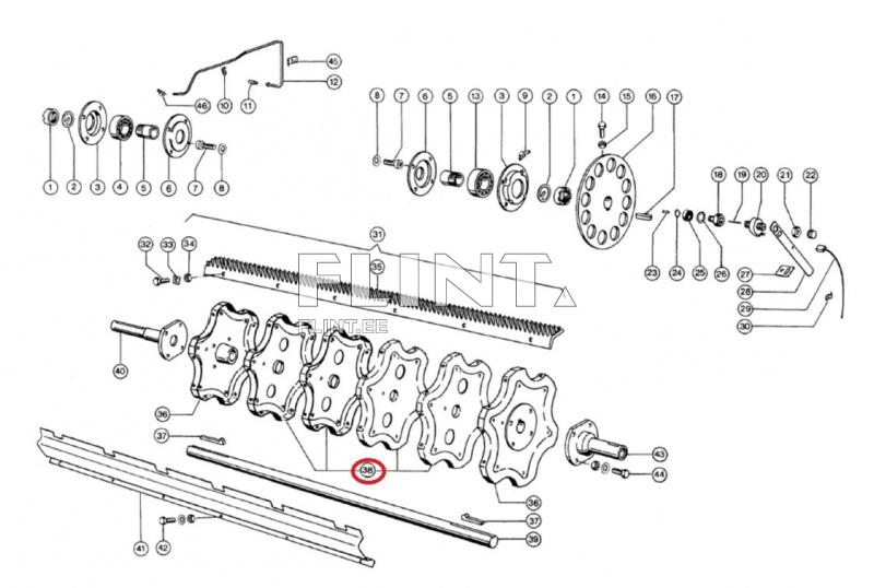 Peksutrumli keskmine taldrik Claas 600104