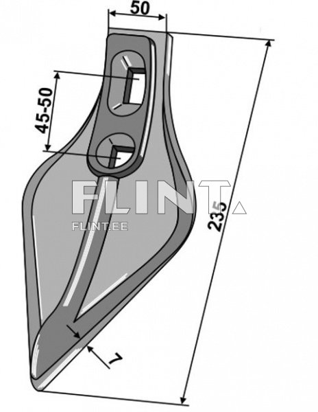 Pii ots 120x7x235mm (307011)