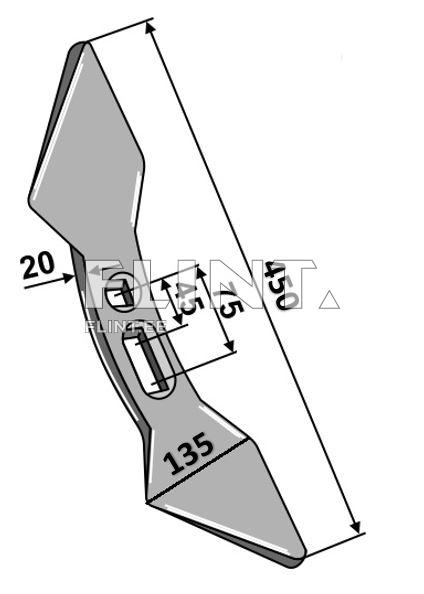 Pii ots 135x20x450mm (RS300)