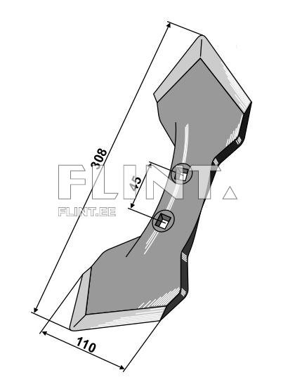 Pii ots Joskin, Dalbo, Kongskilde 308x110x8mm (K31)