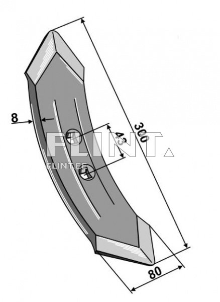Pii ots Kongskilde 300x80x8 (105000650)