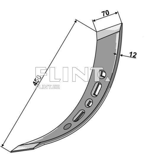 Pii ots vasak 70x12x450mm (Väderstad 201387-1)