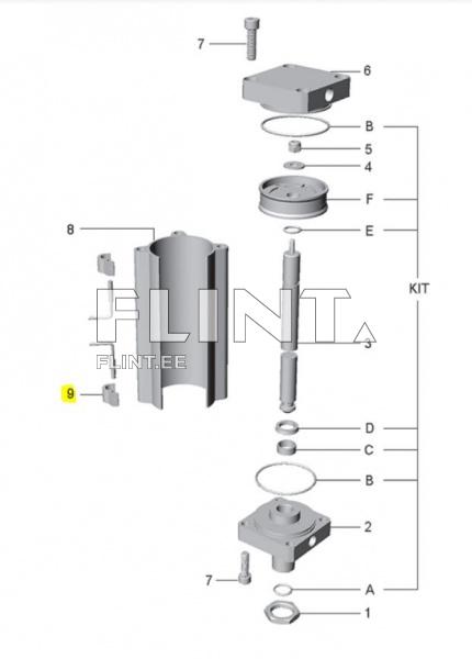 Pneumosilindri magnetsensori komplekt MZ