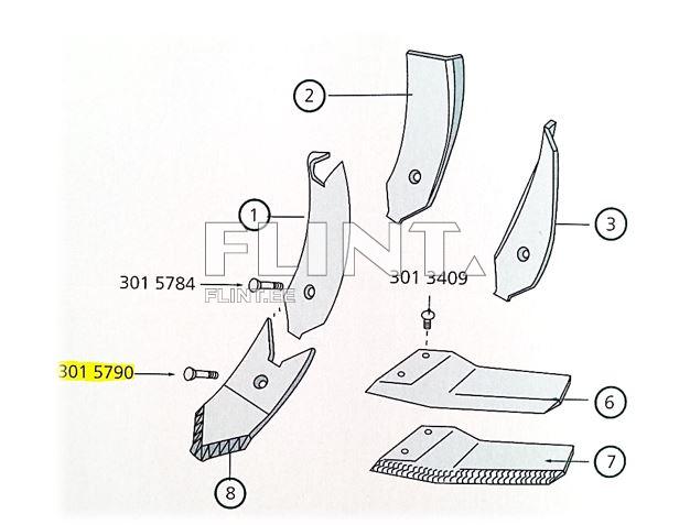 Polt M12x50 3015790 Lemken