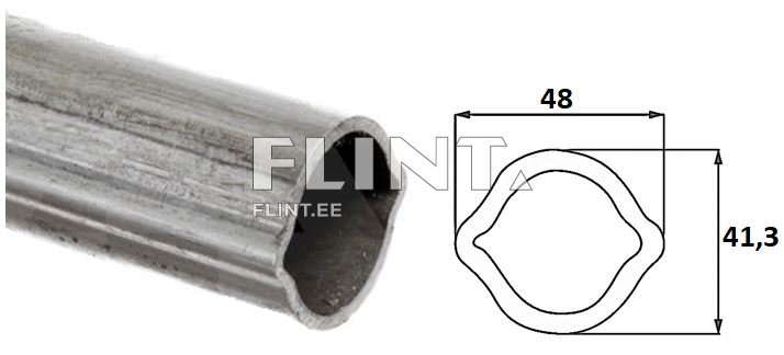Profiiltoru sidrun 41,3x48mm - L-1500mm (lainurkkardaanile)