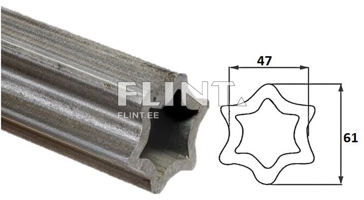 Profiiltoru täht 61mm - L-3000mm (R5)
