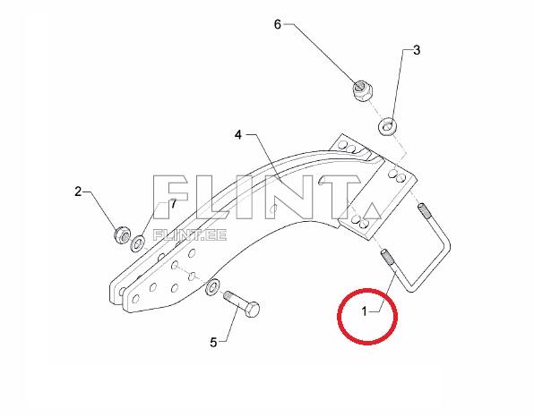 U-klamber M20 (115x93H142) 3017851 Lemken Rubin