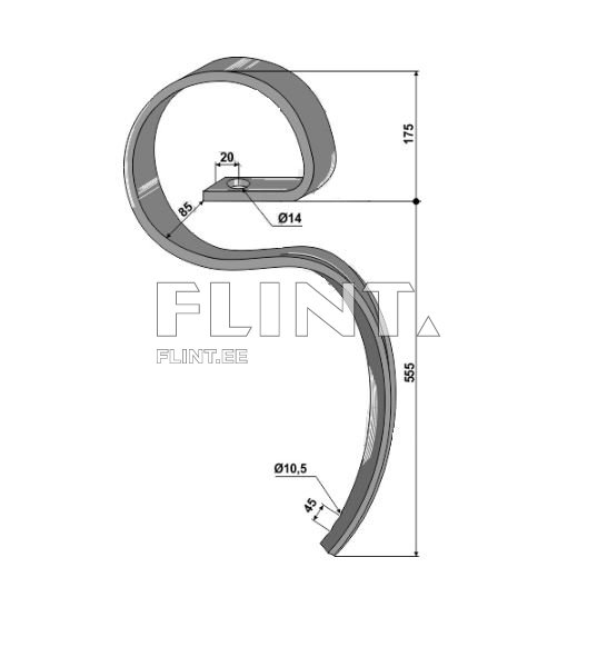 S-pii (ilma otsata) 70x12mm Köckerling 504008