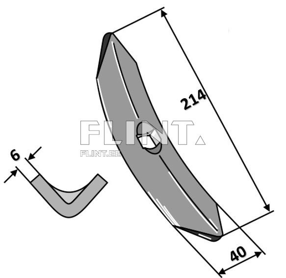 S-pii ots 40x6x214mm (Väderstad 1206058, 400523)