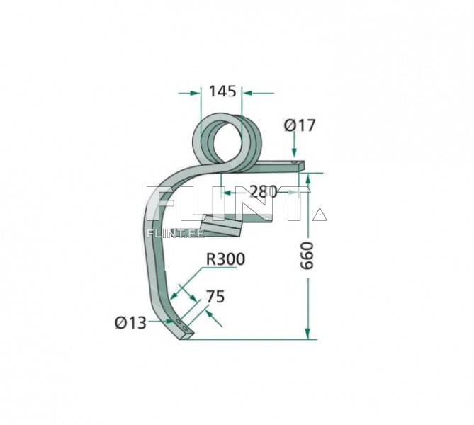 Sügavkobesti pii 35x35x640mm parem