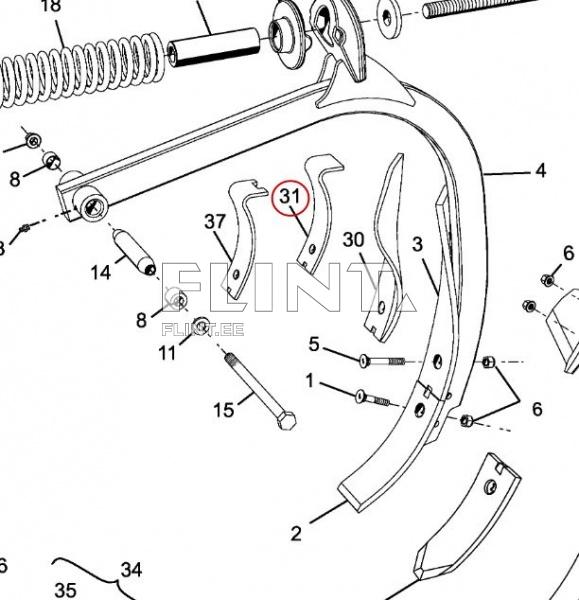 Pii säär 80mm Väderstad 217601