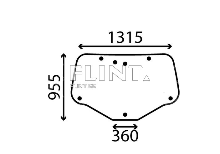 Tagaklaas New Holland T6030 (87663400)