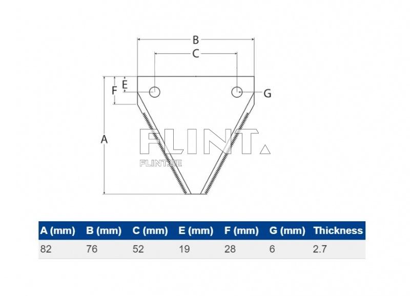 Tera New Holland 84429103 (ava 6mm; paksus 3mm) MD AGV