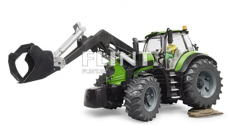 Traktor Deutz-Fahr 8280 TTV (46,2x17,8x20,8cm) + laadur Bruder