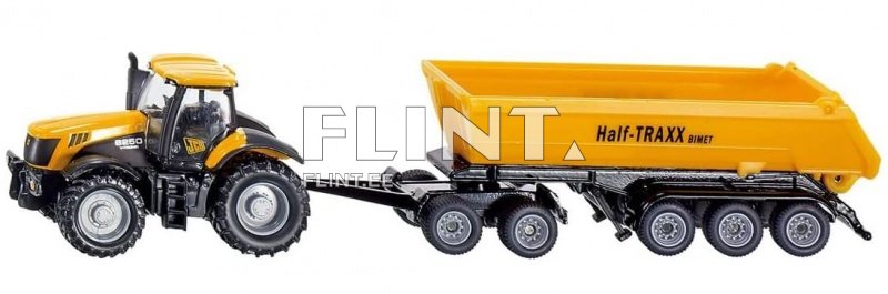 Traktor JCB kallutatava haagisega SIKU 1:87 (191x31x40mm)