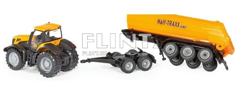 Traktor JCB kallutatava haagisega SIKU 1:87 (191x31x40mm)