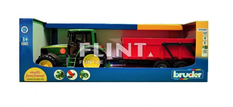 Traktor John Deere 6920 (67x16,5x17,7cm) + haagis Bruder