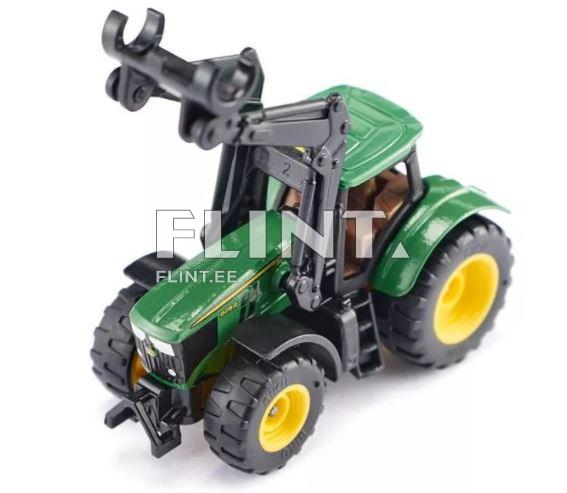 Traktor John Deere palgihaaratsiga SIKU 1:87 (93x35x42mm)