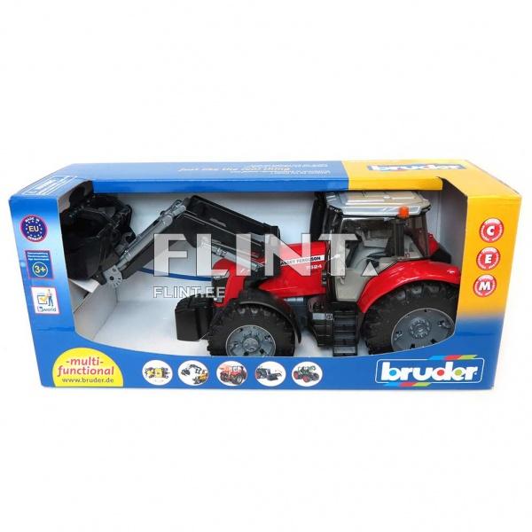 Traktor Massey Ferguson 7624 (44,5x17,5x19,8 cm) + laadur Bruder