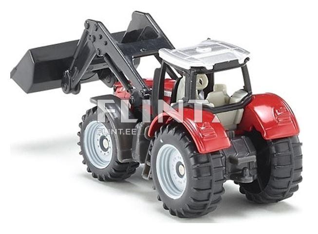 Traktor Massey Ferguson laaduriga SIKU 1:87 (93x35x42mm)