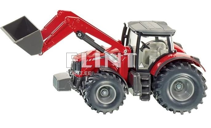 Traktor Massey Fergusson laaduriga SIKU 1:50 (155x57x82mm)
