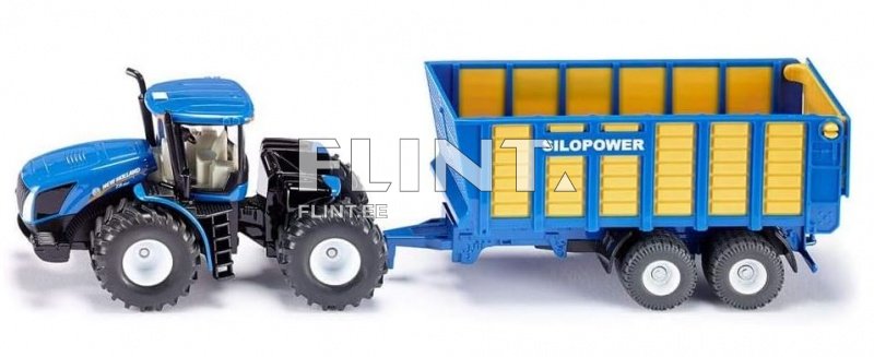 Traktor New Holland T9.560 silohaagisega SIKU 1:50 (321x58x79mm)