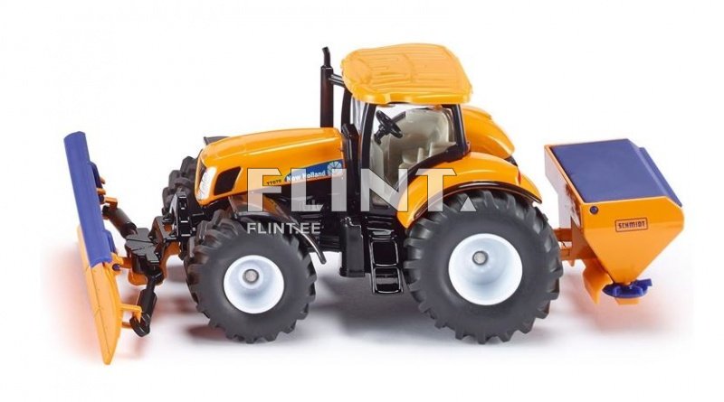 Traktor New Holland lumesaha ja soolapuisturiga SIKU 1:50 (124x82x67mm)