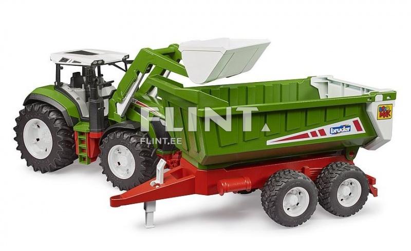 Traktor Roadmax (79,5x17,8x20cm) + laadur + haagis Bruder