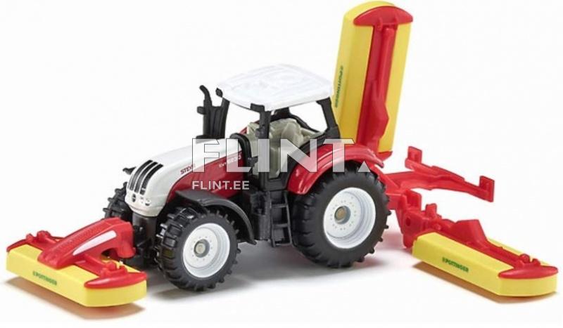 Traktor Steyr Pöttingeri niidukiga SIKU 1:87 (113x118x43mm)