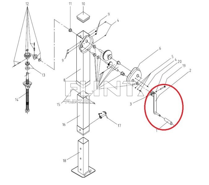 Tugijala vända komplekt Simol KRA-800