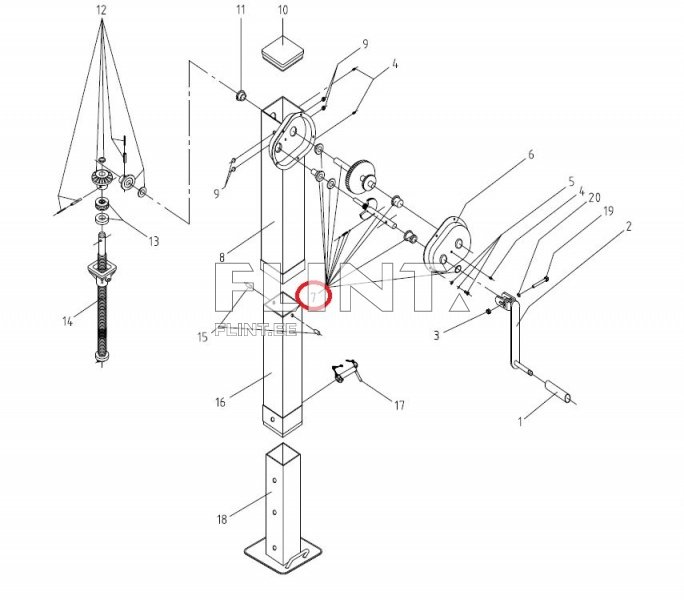 Tugijala vända reduktor Simol KRA-800
