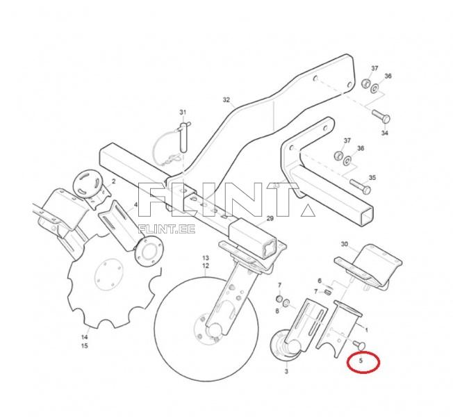 Toote joonis näitab erinevaid komponente, sealhulgas metallist varras, mis on peamiselt sirge ja küljelt painutatud, samuti kettaga ringikujuline osa ja hammastega ketas, mis on kohandatud osade ühendamiseks.