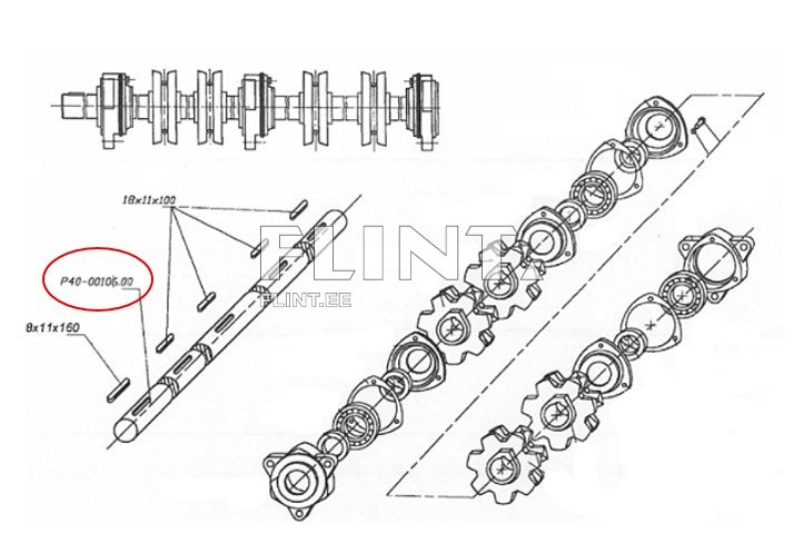 Vedav võll PTU-17 (L=2245; 60mm) 17t