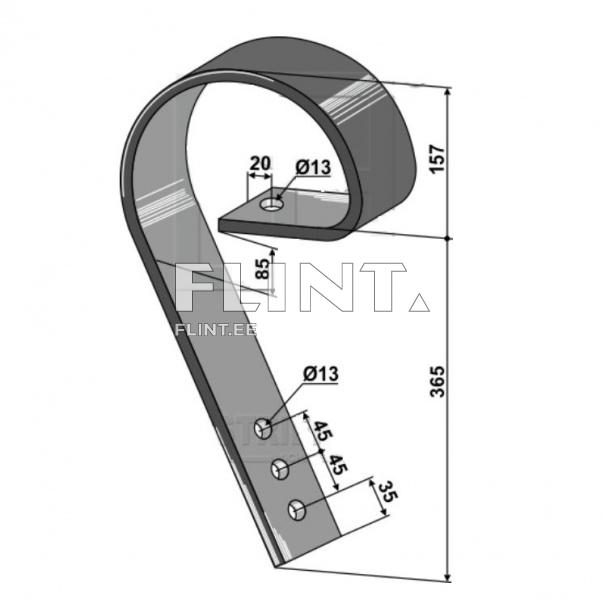 Vedrupii 522x80x10mm Lemken 3538741/Köck. 903476