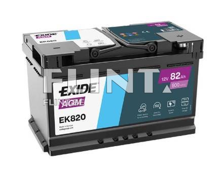 Aku 82Ah 800A Exide AGM Start-Stop - / + (315x175x190 mm) 