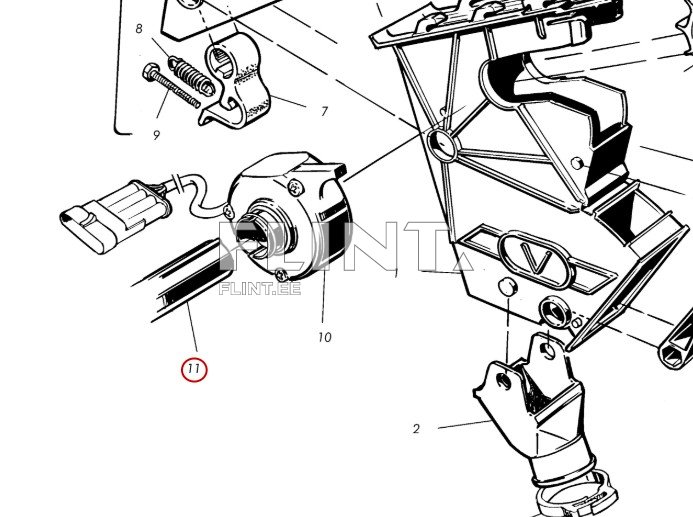 Tehnoraja alumiinium hülss L=385mm Väderstad 420511
